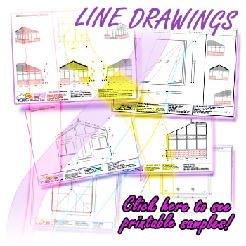 ComfortableConservatories features essential line drawing reports to print or email to your customers or suppliers. With base, cill and roof plans. Brick counts, dimenisons, A4, A3 & letter sizes.