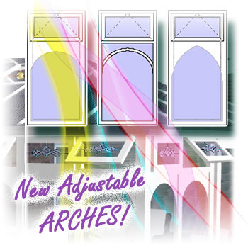 Conservatories software boasts new adjustable windows arches functionality for arched head, arched corners & arch bars.