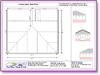 Image thumbnail of the Roof Plan 2 Internal Dimensions A4 CAD line drawing report available within ComfortableConservatories.