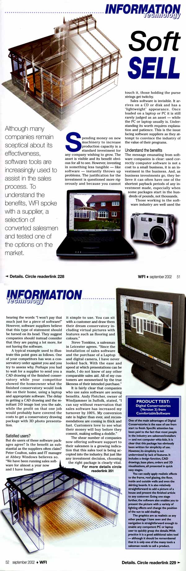 Article from the September 2002 issue of 'Window Fabricator and Installer'